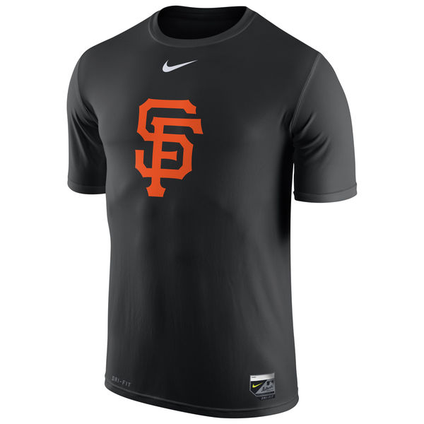 MLB Men San Francisco Giants Nike Authentic Collection Legend Logo 1.5 Performance TShirt  Black
